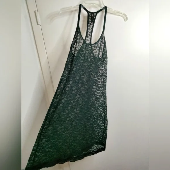 Victoria's Secret (Size M) Black Sexy Lace Racerback Chemise Slip Undergarment - Picture 1 of 5